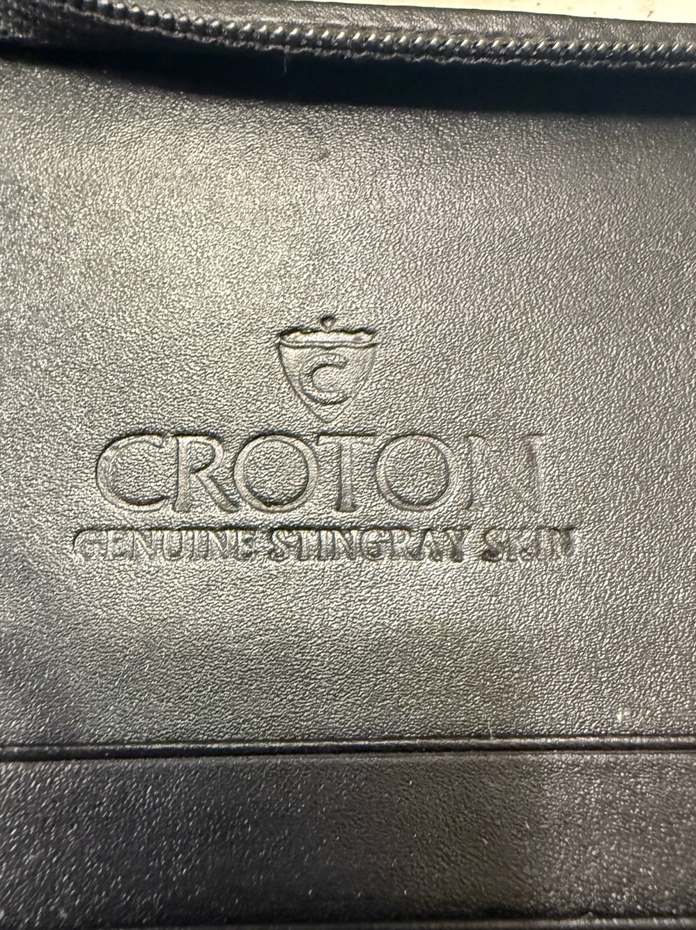Croton Black Wallet with White Logo Accent - Picture 9 of 9